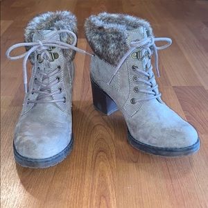 Suede & Fur Ankle Booties